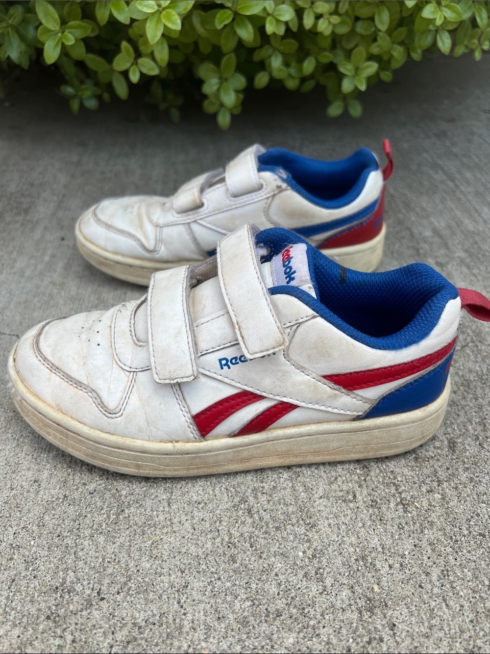 Reebok Kids White, Red & Blue Velcro Sneakers